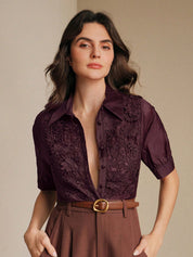 Camisa feminina elegante Francia