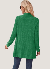 Cardigan feminino plus size canelado Claire