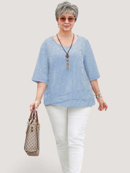 Blusa feminina xadrez plus size Adara