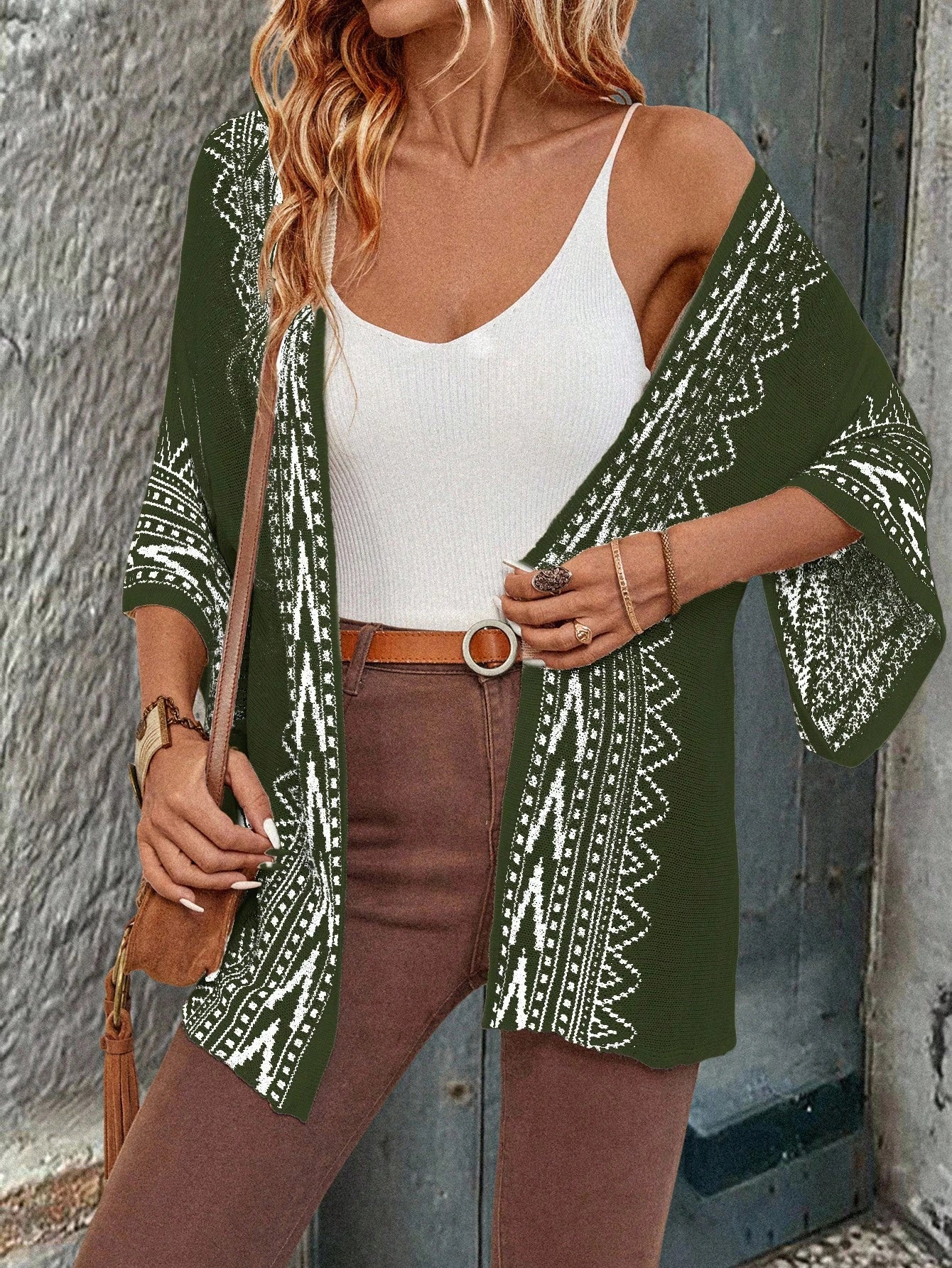Cardigan Estilo Boêmio com Manga Sino - Freya