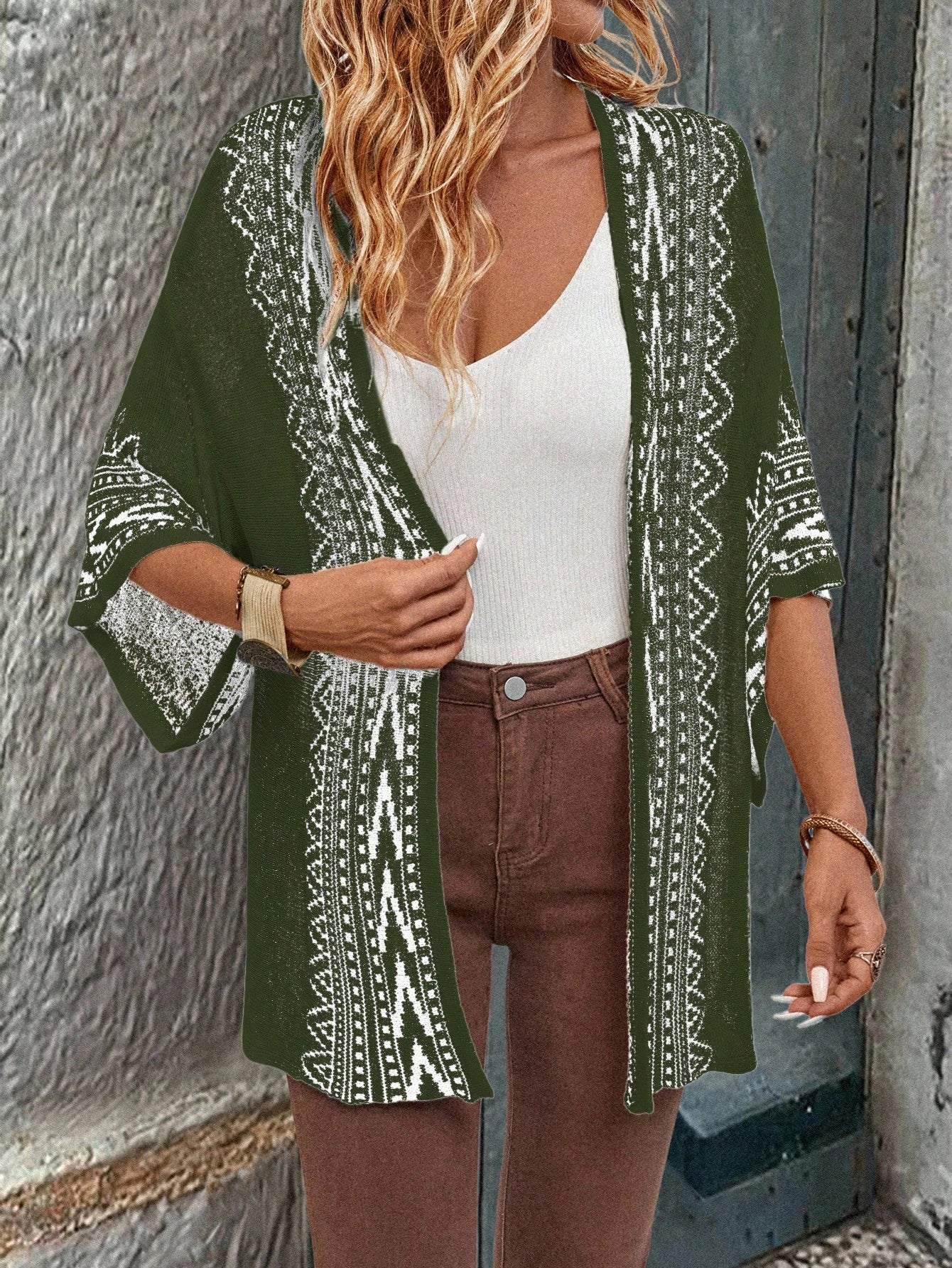 Cardigan Estilo Boêmio com Manga Sino - Freya
