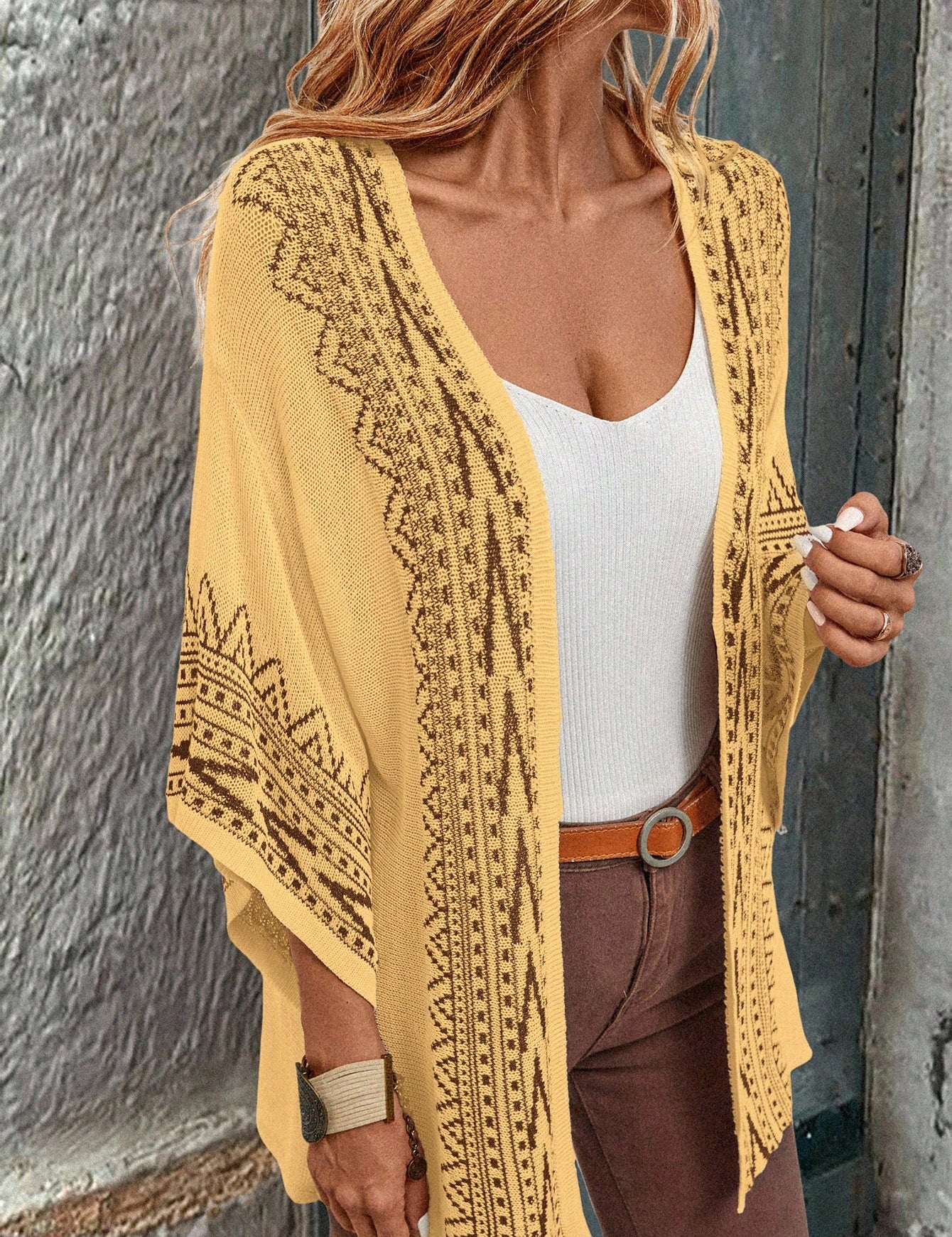 Cardigan Estilo Boêmio com Manga Sino - Freya