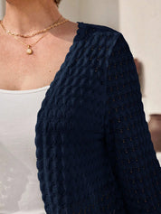 Cardigan feminino em tricô plus size Esmeralda