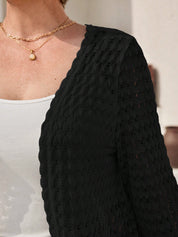 Cardigan feminino em tricô plus size Esmeralda