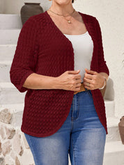 Cardigan feminino em tricô plus size Esmeralda
