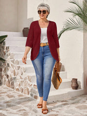 Cardigan feminino em tricô plus size Esmeralda