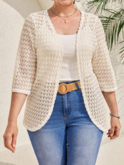 Cardigan feminino em tricô plus size Esmeralda