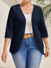 Cardigan feminino em tricô plus size Esmeralda