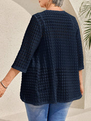 Cardigan feminino em tricô plus size Esmeralda