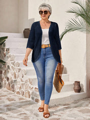 Cardigan feminino em tricô plus size Esmeralda