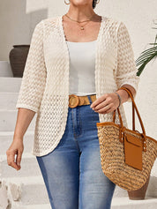 Cardigan feminino em tricô plus size Esmeralda