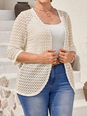 Cardigan feminino em tricô plus size Esmeralda