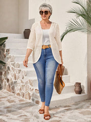Cardigan feminino em tricô plus size Esmeralda