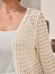 Cardigan feminino em tricô plus size Esmeralda