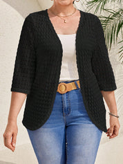 Cardigan feminino em tricô plus size Esmeralda