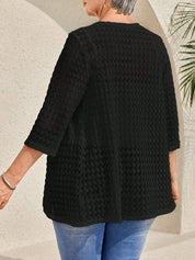 Cardigan feminino em tricô plus size Esmeralda