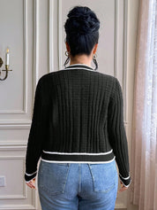 Cardigan feminino plus size de tricô Chloe
