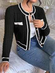 Cardigan feminino plus size de tricô Chloe