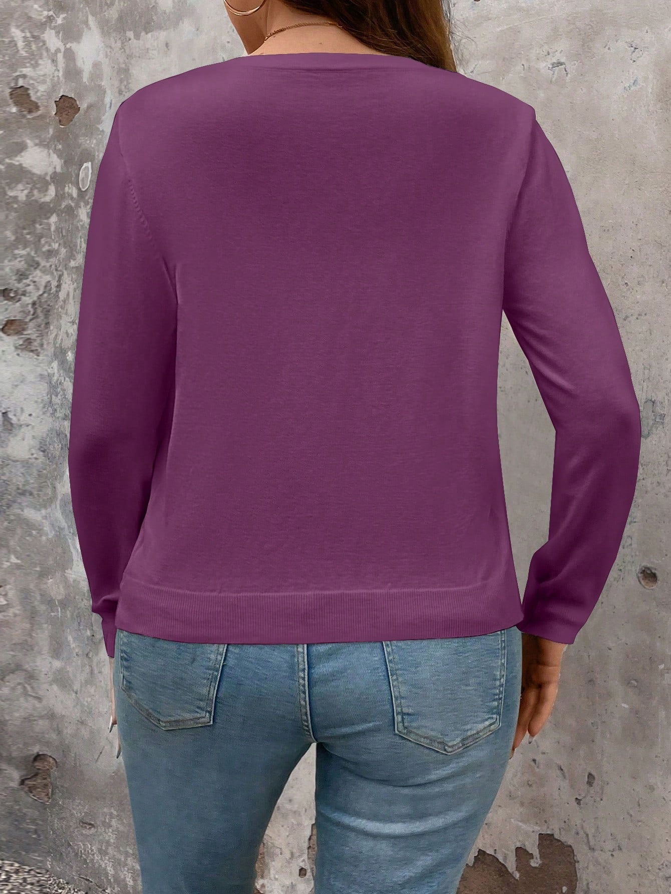 Cardigan de Manga Longa Botões na Frente - Gisele. Plus Size