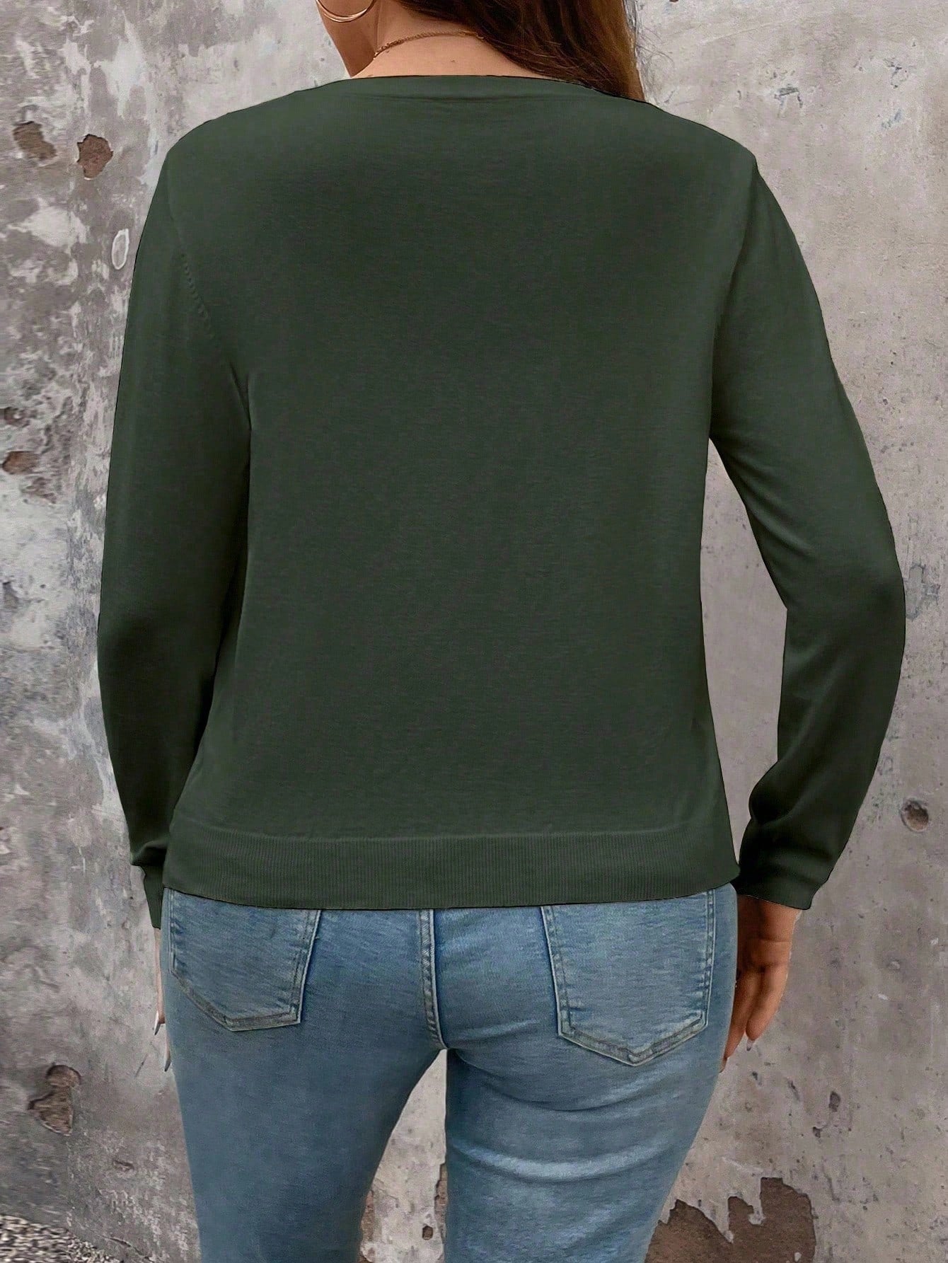 Cardigan de Manga Longa Botões na Frente - Gisele. Plus Size