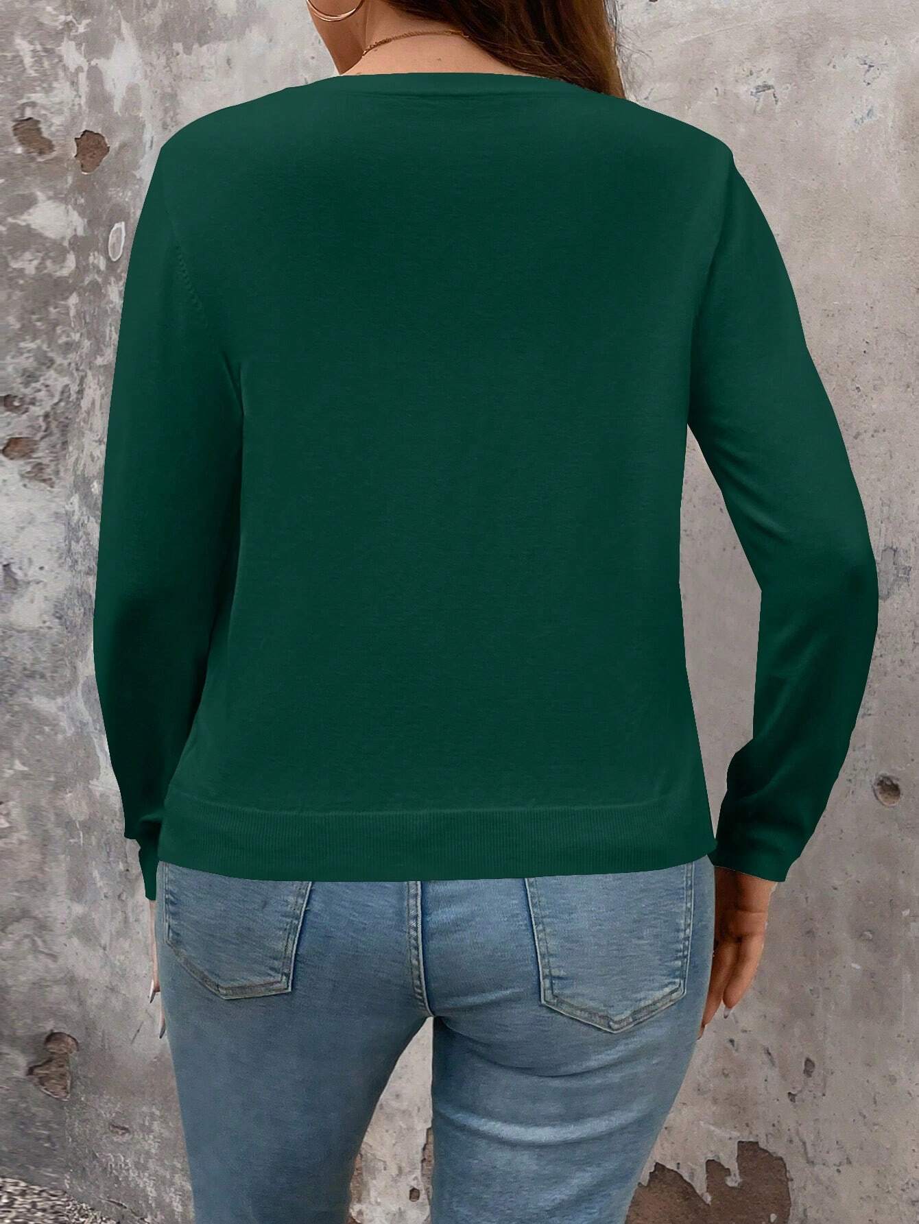 Cardigan de Manga Longa Botões na Frente - Gisele. Plus Size