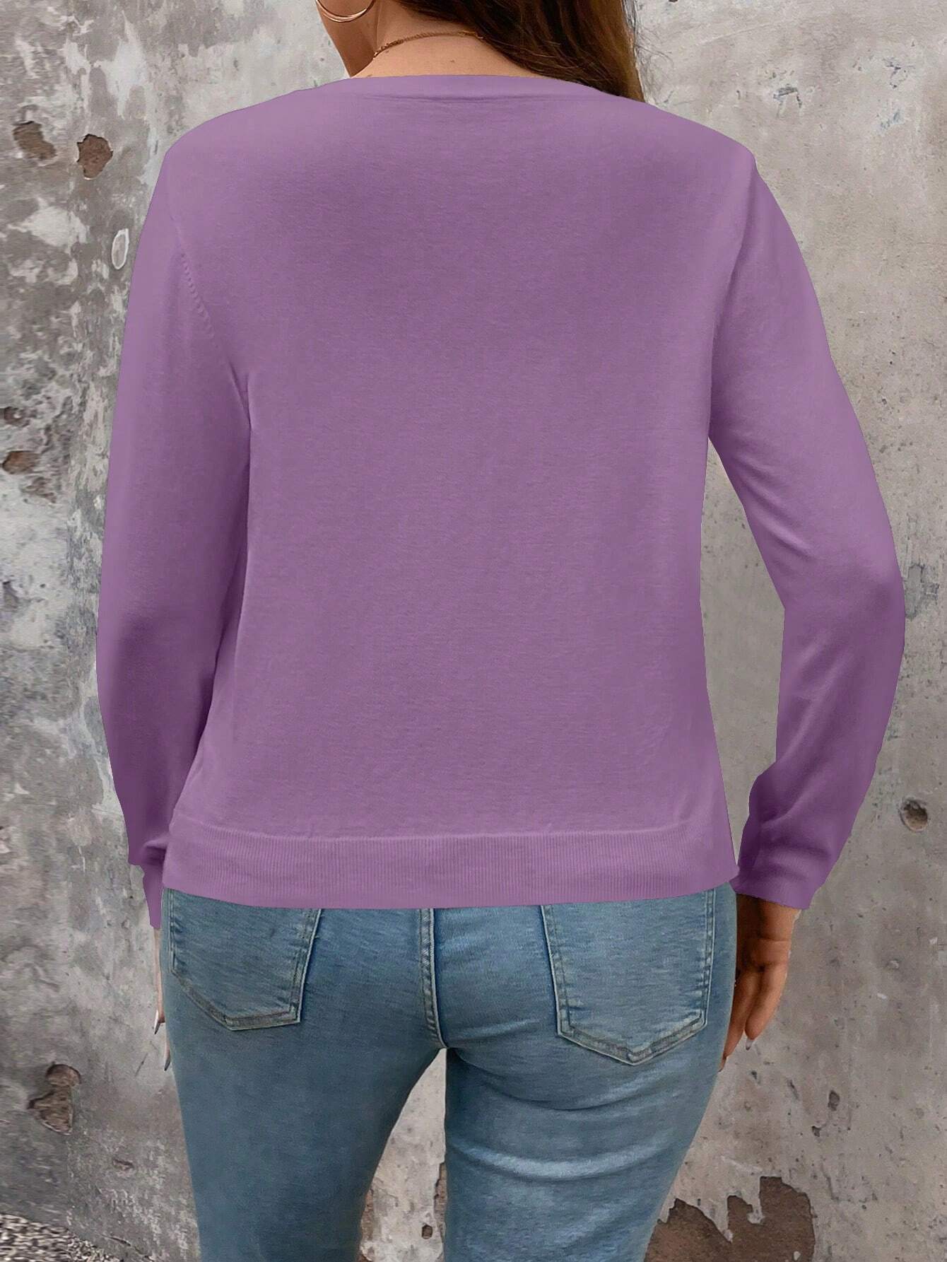 Cardigan de Manga Longa Botões na Frente - Gisele. Plus Size