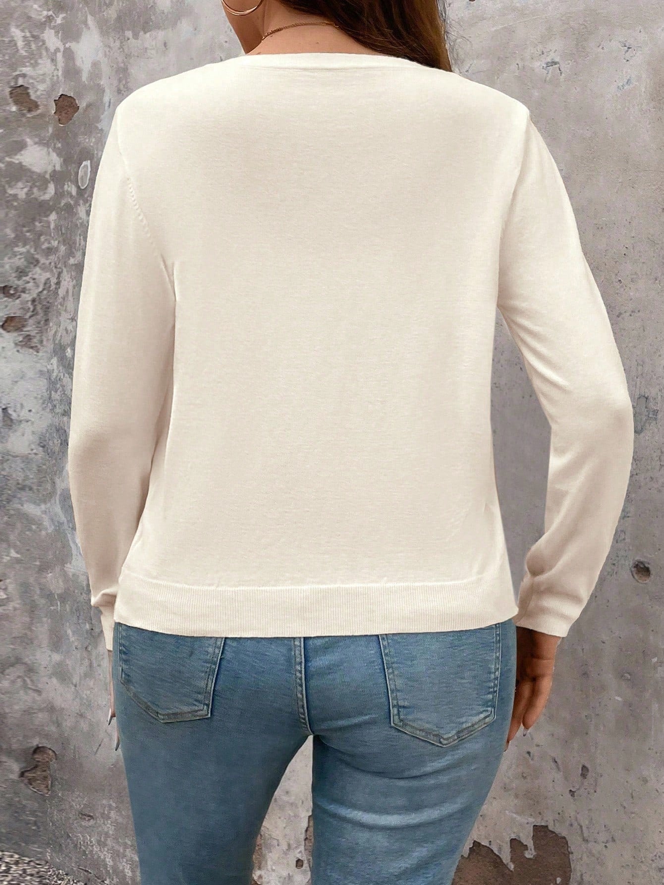 Cardigan de Manga Longa Botões na Frente - Gisele. Plus Size