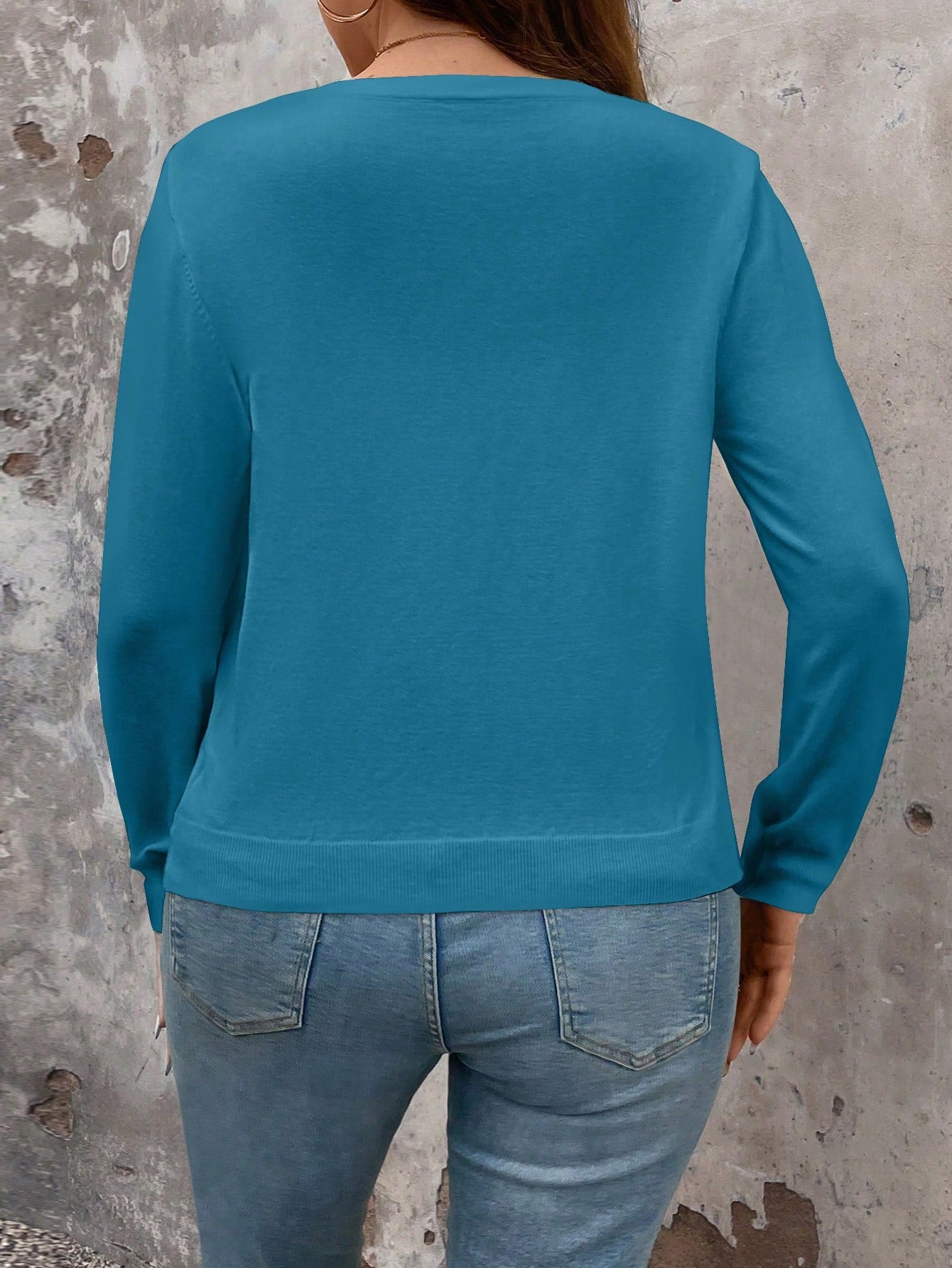 Cardigan de Manga Longa Botões na Frente - Gisele. Plus Size