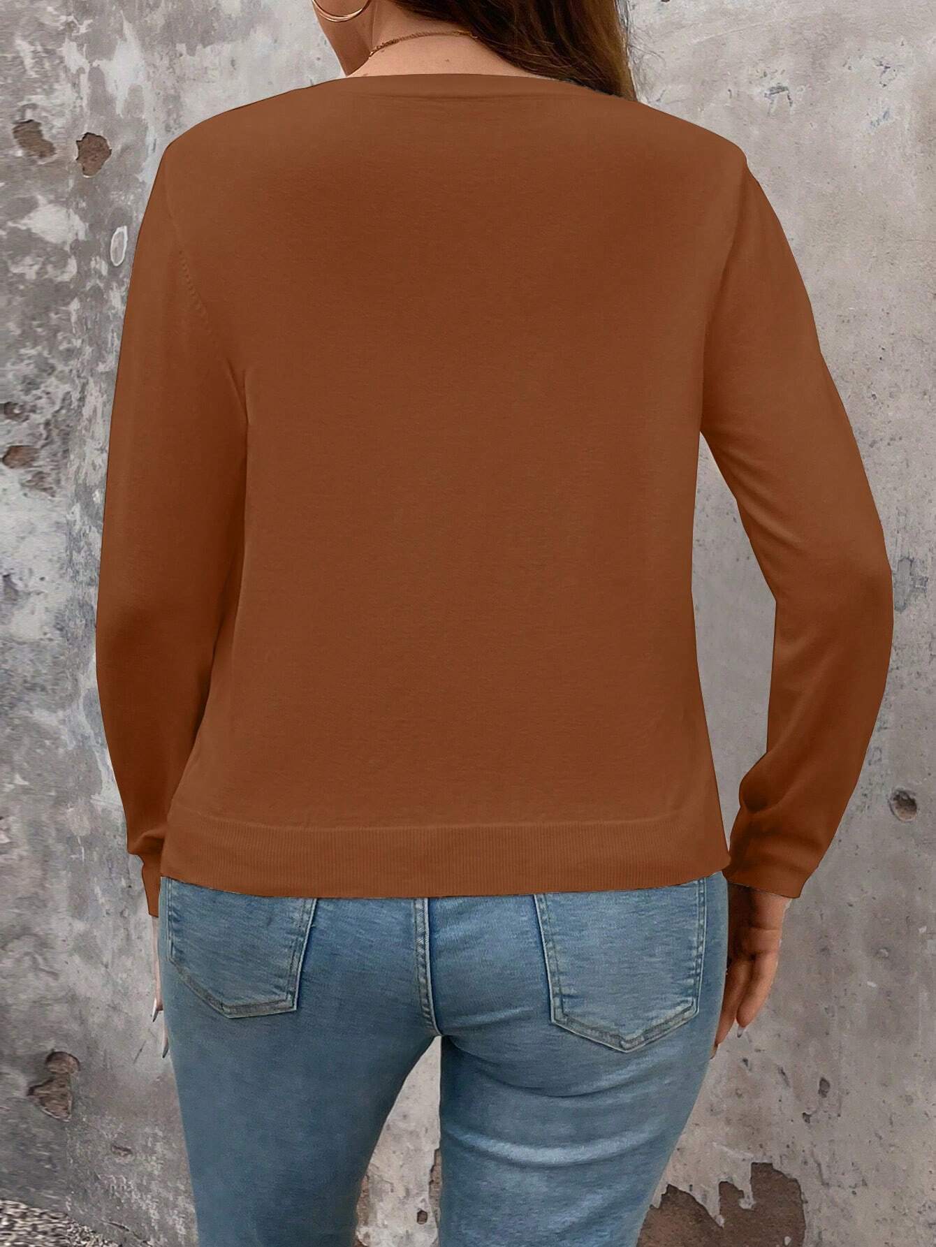 Cardigan de Manga Longa Botões na Frente - Gisele. Plus Size