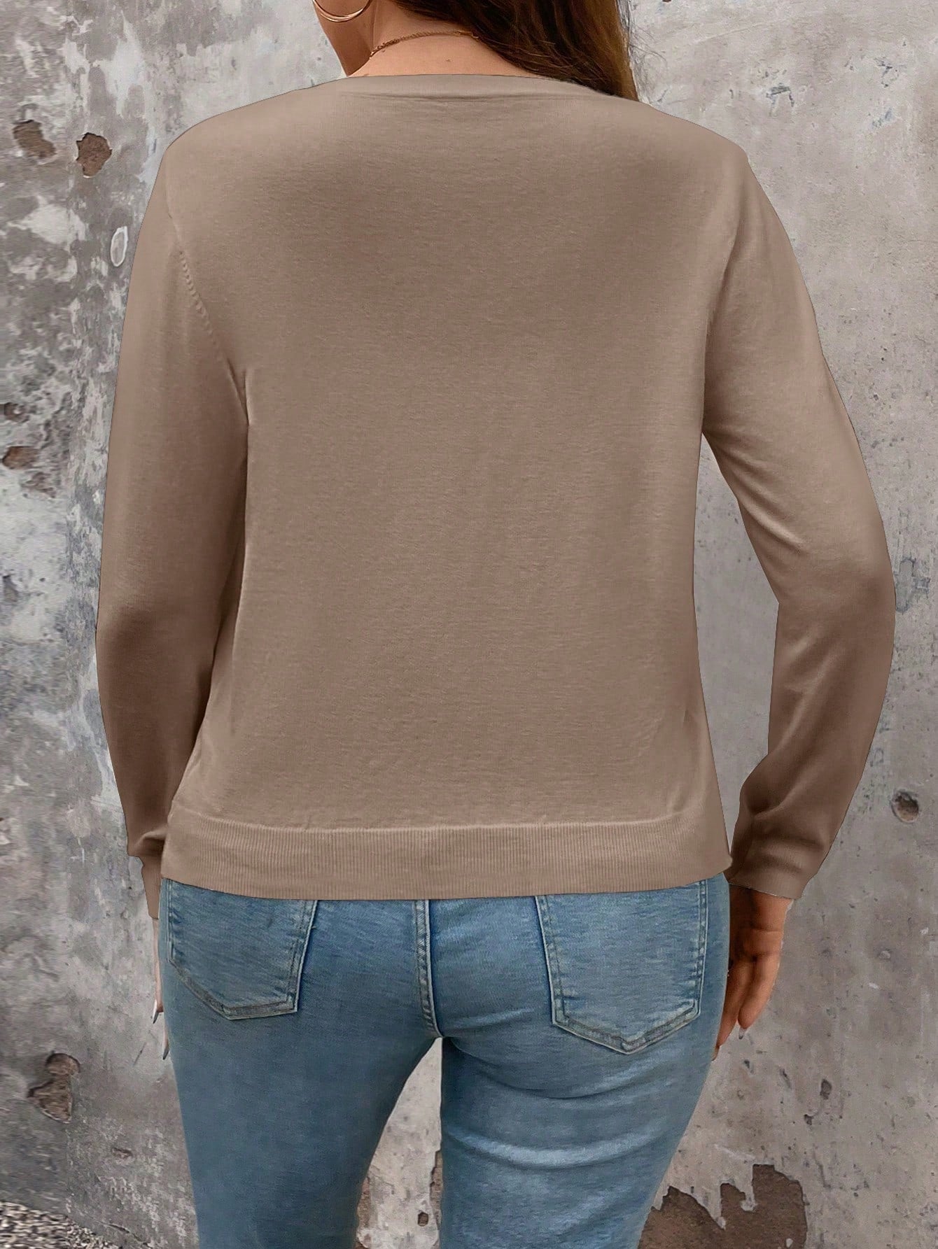 Cardigan de Manga Longa Botões na Frente - Gisele. Plus Size