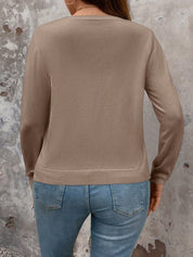 Cardigan de Manga Longa Botões na Frente - Gisele. Plus Size