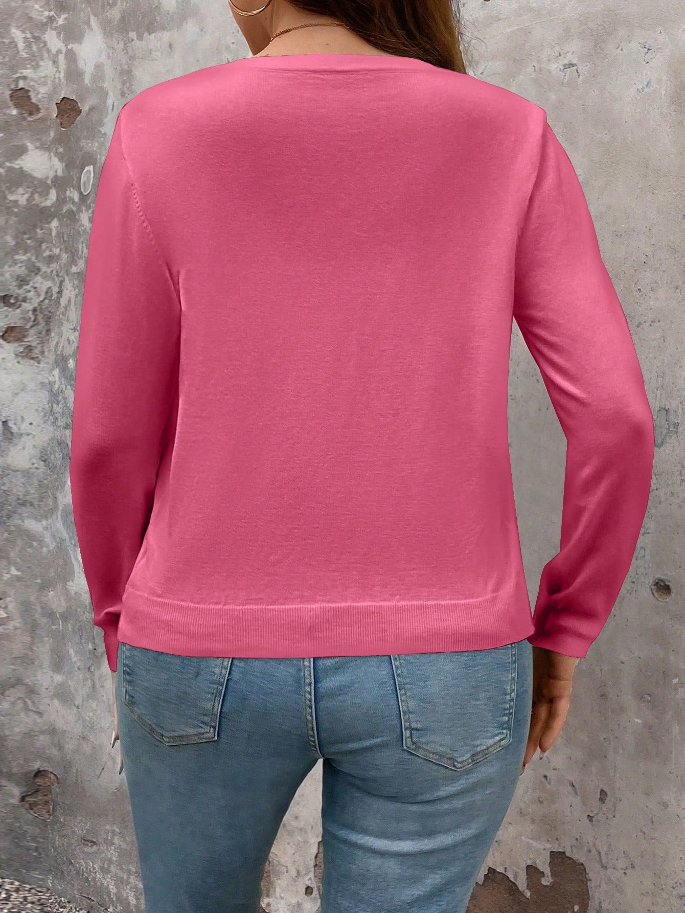 Cardigan de Manga Longa Botões na Frente - Gisele. Plus Size