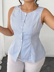 Colete Feminino listrada - Fanny. Plus Size