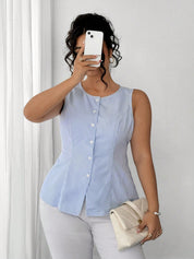 Colete Feminino listrada - Fanny. Plus Size