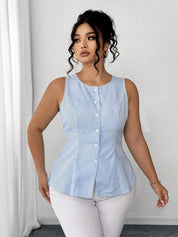 Colete Feminino listrada - Fanny. Plus Size