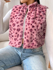 Colete peluciado plus size Samira
