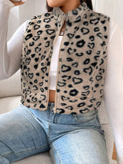 Colete peluciado plus size Samira