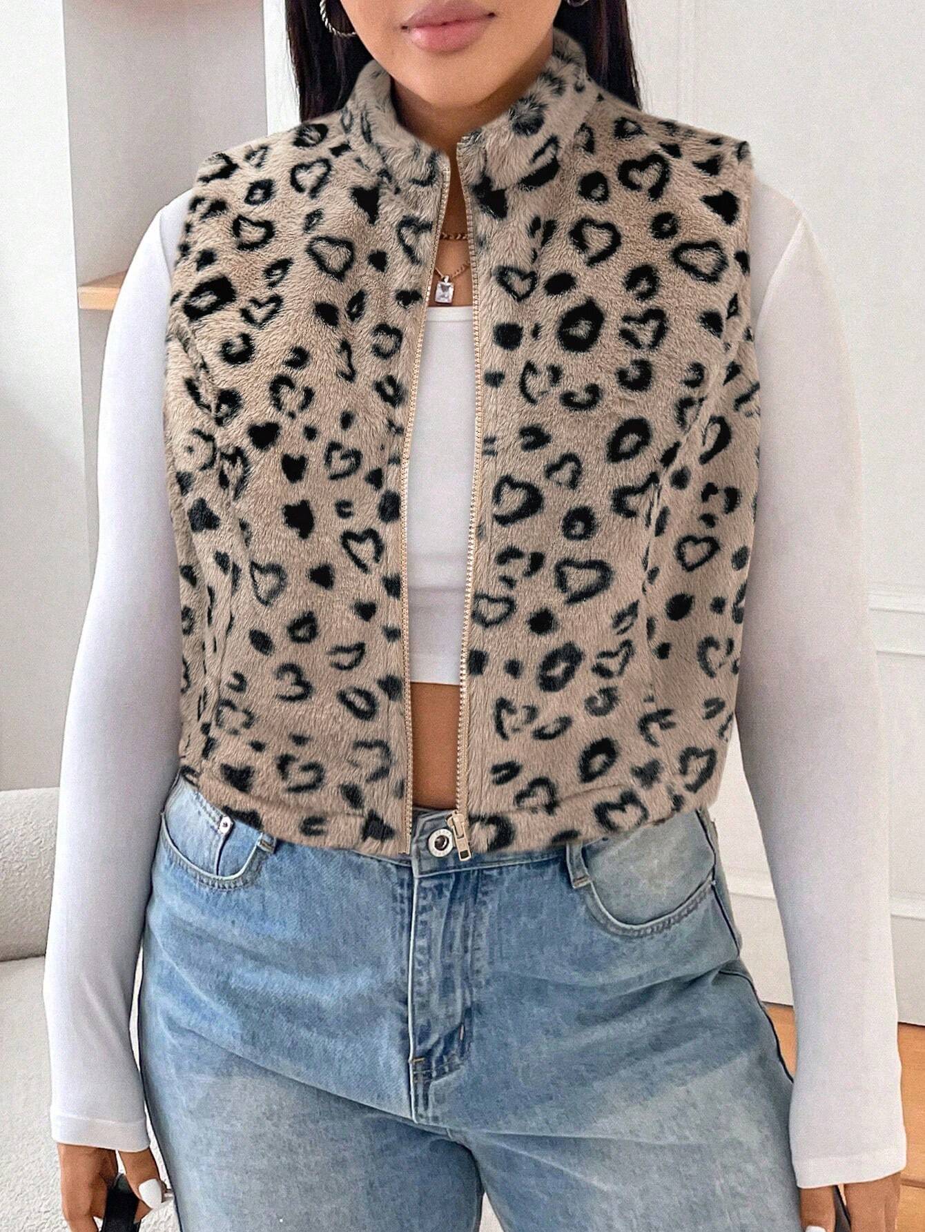 Colete peluciado plus size Samira