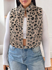 Colete peluciado plus size Samira