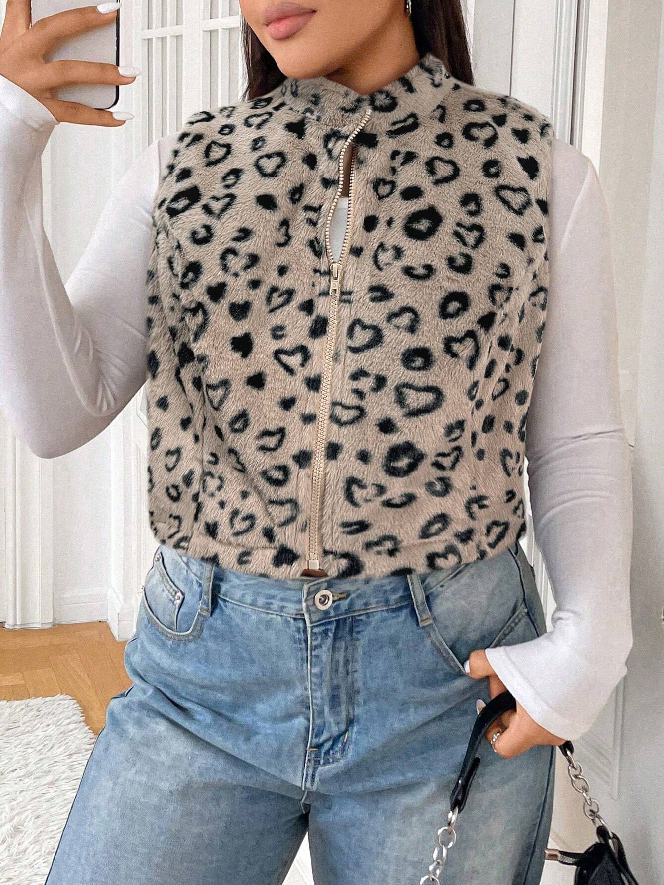 Colete peluciado plus size Samira