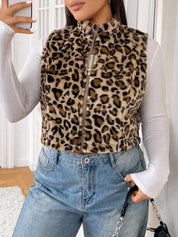 Colete peluciado plus size Samira