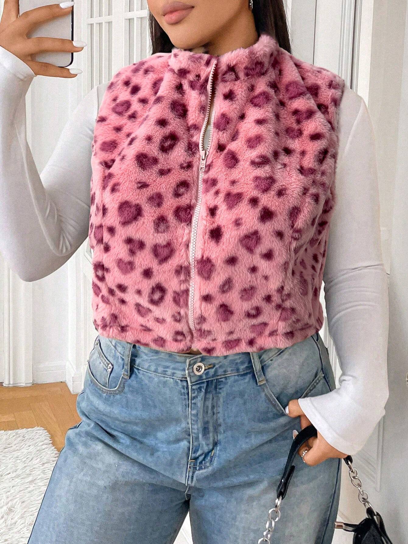 Colete peluciado plus size Samira