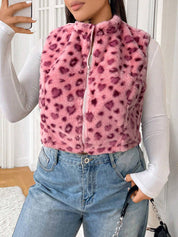Colete peluciado plus size Samira