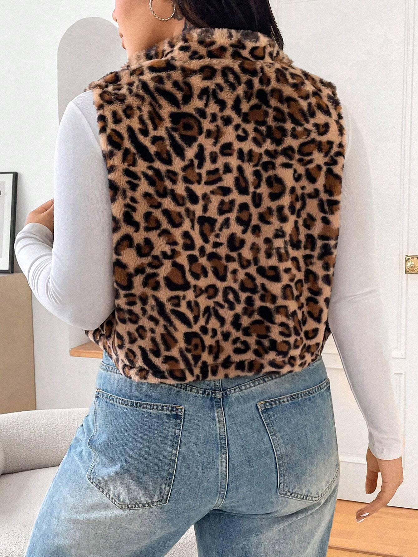 Colete peluciado plus size Samira