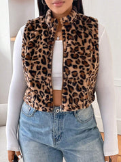 Colete peluciado plus size Samira