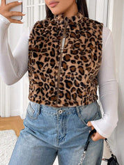 Colete peluciado plus size Samira