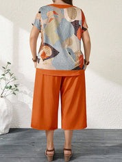 Conjunto Feminino de Blusa e Calça Gina. Plus Size.