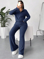 Conjunto Feminino Plus Size de 2 Peças Jaqueta com Capuz e Calça - Cristina