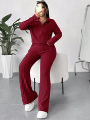 Conjunto Feminino Plus Size de 2 Peças Jaqueta com Capuz e Calça - Cristina