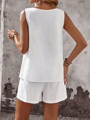 Conjunto Feminino de 2 peças Camiseta e Shorts - Camille